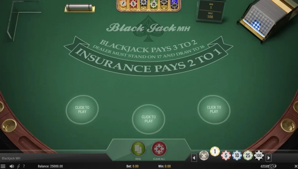 Blackjack masası